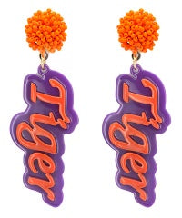 Orange/Purple TIGER Earring