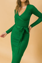 Load image into Gallery viewer, Green Sweater Dress