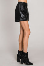 Load image into Gallery viewer, Pleather High Waist Shorts