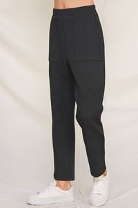 Tapered Knit Pull On Pants