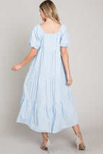Load image into Gallery viewer, Ruff Sleeve Tiered Dress