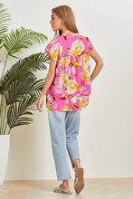 Load image into Gallery viewer, Magenta Floral Top