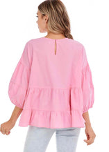 Load image into Gallery viewer, Pink Stoney Flounce Top