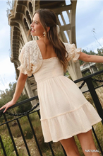 Load image into Gallery viewer, Smocked Dress With Lace Sleeve