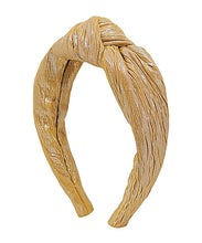 Load image into Gallery viewer, Metallic Fabric Knotted Headband