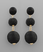 Load image into Gallery viewer, Thread&amp; Bead Ball Earrings