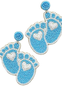 Baby Boy Feet Earring