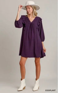 Ruffled Sleeve Dress