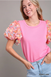 Floral Puff Sleeve Top