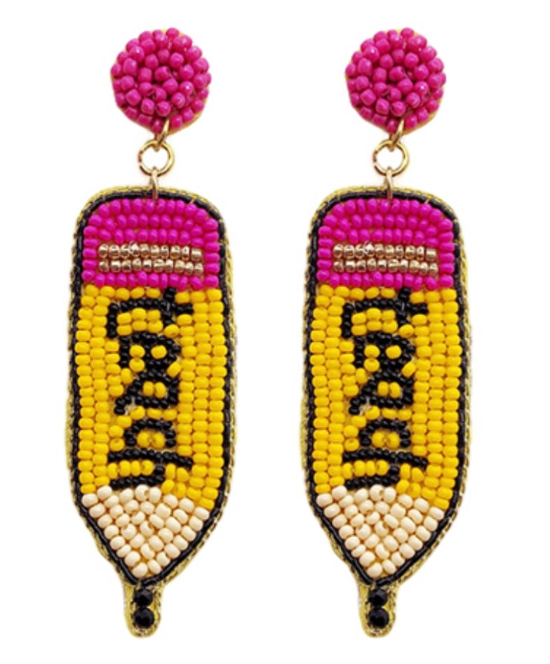 Teach Pencil Earring