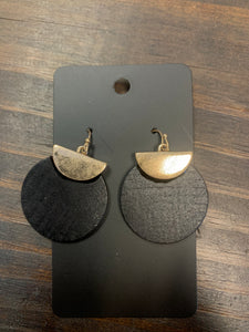 Wood Disk Earring