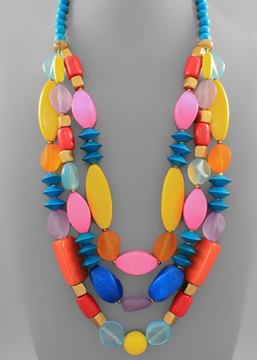 Multi- Colored Chunky Necklace