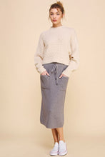 Load image into Gallery viewer, Ribbed Midi Sweater Skirt