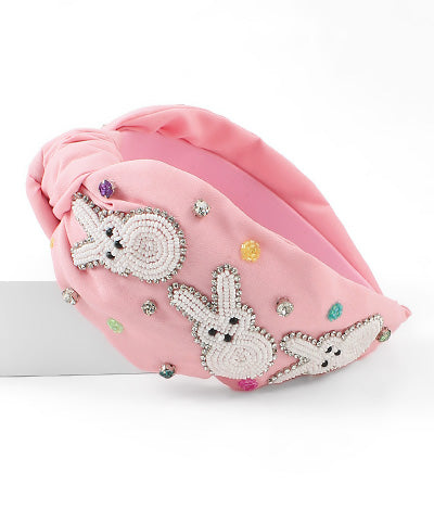 Easter Bunny Beaded Headband