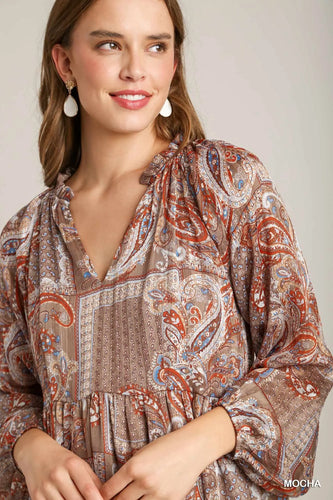 V-Neck Dress With Lurex Detail