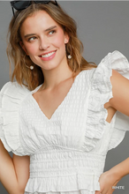 Load image into Gallery viewer, Ruffle Sleeve Smocked Dress