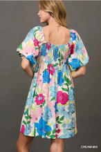 Load image into Gallery viewer, Floral Print Dress With Scallop Neckline