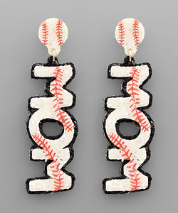 Baseball Mom Earring