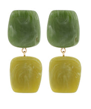 Load image into Gallery viewer, Square Acrylic 2 Drop Earrings