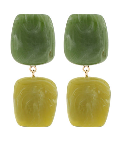 Square Acrylic 2 Drop Earrings
