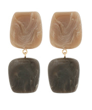 Load image into Gallery viewer, Square Acrylic 2 Drop Earrings