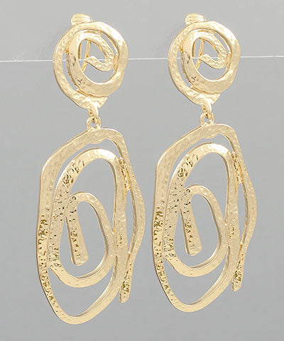 Double Spiral Clip Earrings