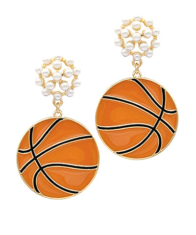Basketball Drop Earrings