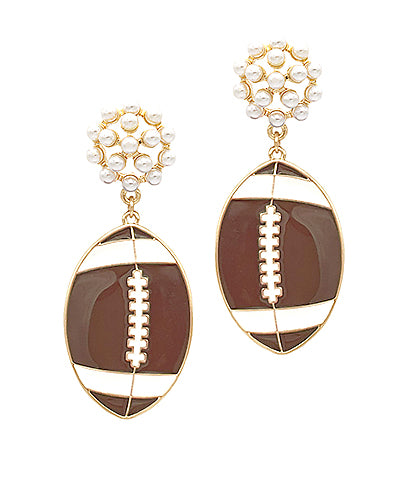 Football Drop Earrings