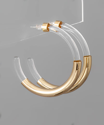 Metal Tube On Acrylic Hoops