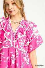 Load image into Gallery viewer, Floral Ruffle Babydoll Dress