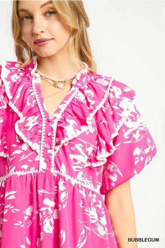 Floral Ruffle Babydoll Dress
