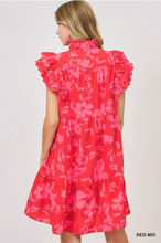 Load image into Gallery viewer, Ruffle Sleeve Floral Mini Dress