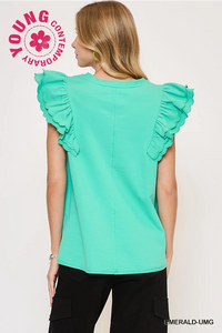 Ruffle Sleeve Top