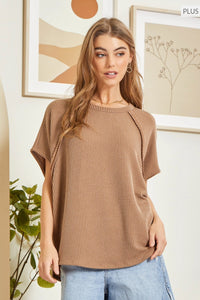 Raglan Sleeve Solid Plus Tunic