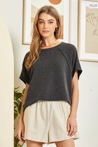 Raglan Sleeve Solid Plus Tunic