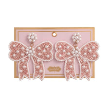 Load image into Gallery viewer, Bow Beaded Earrings