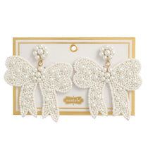 Load image into Gallery viewer, Bow Beaded Earrings