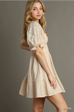 Load image into Gallery viewer, Smocked Dress With Lace Sleeve