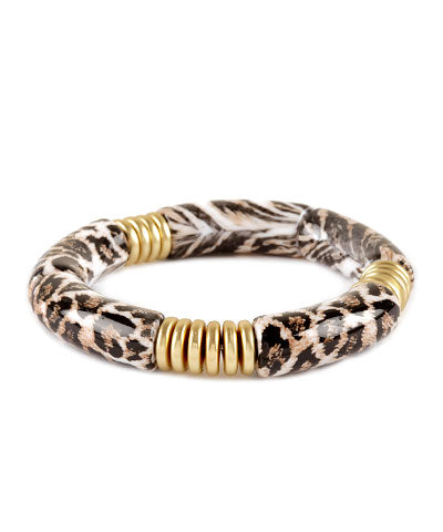 Animal Print Tube Elastic Bracelet