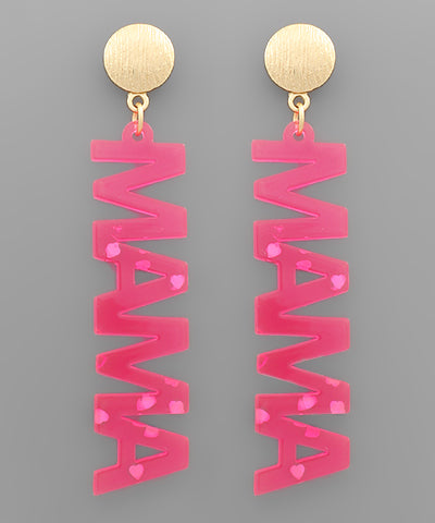 MAMA Acetate Letter Earrings