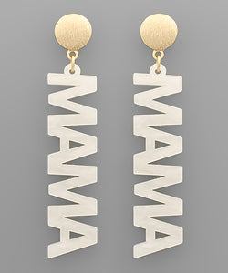 MAMA Acetate Letter Earrings