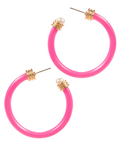 Color Coated Metal& Edge Pearl Hoops