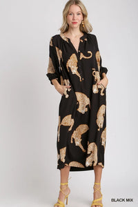 Leopard Black Mix Dress