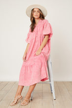 Load image into Gallery viewer, Pink Cotton Midi Dress