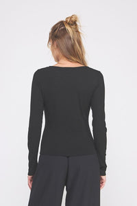 Asymmetric Neck Detail Top