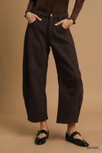 Load image into Gallery viewer, Non-Stretch Leopard Print Wide Leg Pants