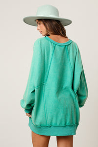 V-Neck Oversized Sweatshirt