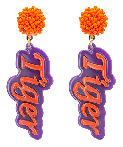 Glitter TIGER Earrings