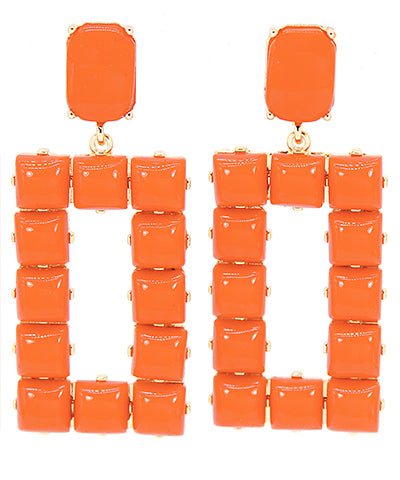 Rectangle Acrylic Bead Earrings