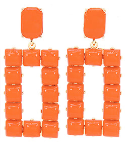 Rectangle Acrylic Bead Earrings